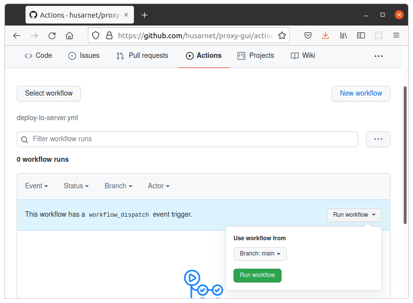Trigger GitHub Actions workflows manually
